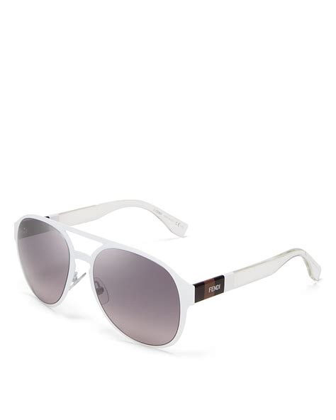 fendi aviator sunglasses white|fendi geometric rimless aviator sunglasses.